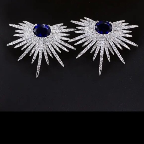The Kamaly Starburst Zircon Earrings - Picture 8 of 8